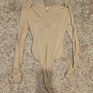 NEW ASOS Tan Long Sleeve Bodysuit 4